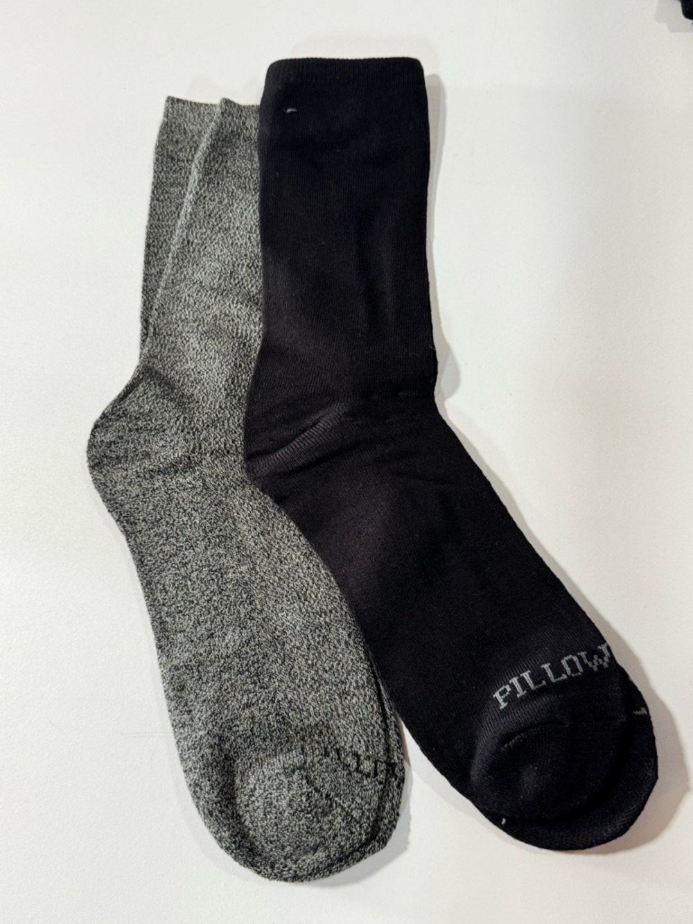 Christopher & Banks Pillow Crew Socks in Black and Heather Gray
